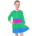 Polysexual Pride Flag LGBTQ Kids  Quarter Sleeve Shirt Dress