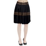 Luxury Ornate Minimal Style Dark Print Pleated Skirt