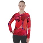 Red Paint Women s Pique Long Sleeve Tee