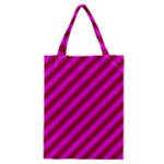 Pink Diagonal Lines Classic Tote Bag