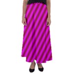 Pink Diagonal Lines Flared Maxi Skirt