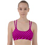 Pink Diagonal Lines Line Them Up Sports Bra