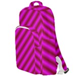 Pink Diagonal Lines Double Compartment Backpack