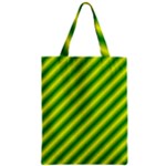 Green Diagonal Lines Zipper Classic Tote Bag