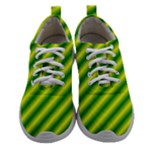 Green Diagonal Lines Athletic Shoes