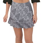 Lace Wrap Fishtail Mini Chiffon Skirt