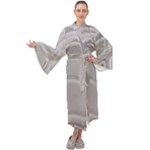 Wavy Blocks Maxi Velour Kimono