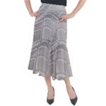 Wavy Blocks Midi Mermaid Skirt