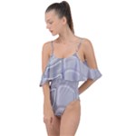 Wavy Blocks Drape Piece Swimsuit