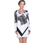 Black Skull Long Sleeve Nightdress