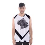 Black Skull Men s Basketball Tank Top