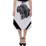 Black Skull Classic Midi Skirt