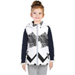 Black Skull Kids  Hooded Puffer Vest