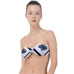 Black Skull Classic Bandeau Bikini Top 