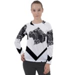 Black Skull Women s Long Sleeve Raglan Tee