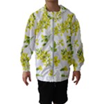 Yellow Flowers Kids  Hooded Windbreaker