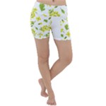 Yellow Flowers Lightweight Velour Yoga Shorts