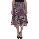 Zebra Chain Pattern Perfect Length Midi Skirt