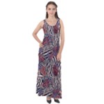 Zebra Chain Pattern Sleeveless Velour Maxi Dress