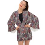 Zebra Chain Pattern Long Sleeve Kimono