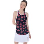 Red Roses Racer Back Mesh Tank Top