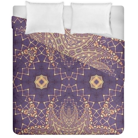 Gold and purple Duvet Cover Double Side (California King Size) from ArtsNow.com