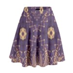 Gold and purple High Waist Skirt