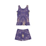 Gold and purple Kids  Boyleg Swimsuit