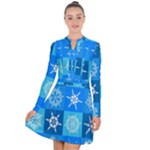 Snowflakes Long Sleeve Panel Dress