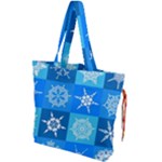 Snowflakes Drawstring Tote Bag