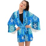 Snowflakes Long Sleeve Kimono