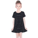 Black and gray Kids  Simple Cotton Dress