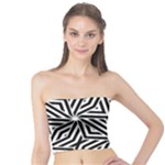 Black and white abstract lines, geometric pattern Tube Top