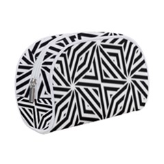 Black and white abstract lines, geometric pattern Makeup Case (Small) from ArtsNow.com