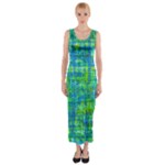 Mosaic Tapestry Fitted Maxi Dress