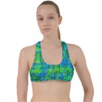 Mosaic Tapestry Criss Cross Racerback Sports Bra