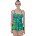 Mosaic Tapestry Babydoll Tankini Set