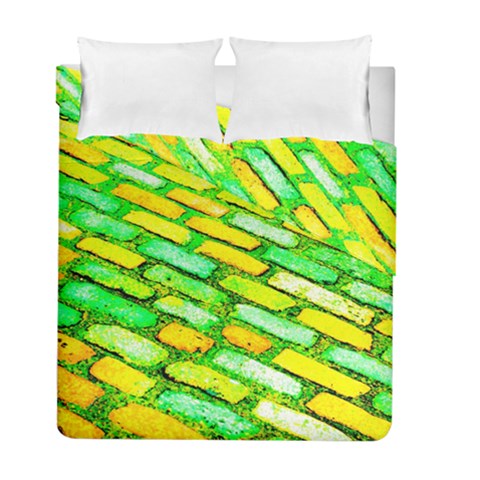 Diagonal street cobbles Duvet Cover Double Side (Full/ Double Size) from ArtsNow.com