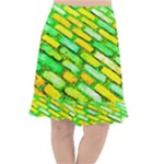 Diagonal street cobbles Fishtail Chiffon Skirt