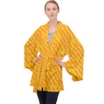 Breaks Long Sleeve Velvet Kimono 