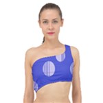 Gray Circles Spliced Up Bikini Top 