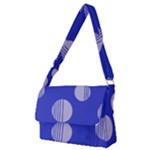 Gray Circles Full Print Messenger Bag (M)