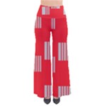 Gray Squares on red So Vintage Palazzo Pants