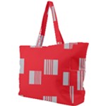 Gray Squares on red Simple Shoulder Bag