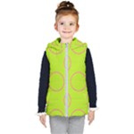 Pink Circles on green Kids  Hooded Puffer Vest