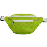 Pink Circles on green Fanny Pack