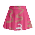 Doodle On Pink Mini Flare Skirt