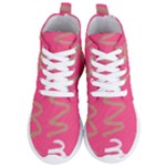 Doodle On Pink Women s Lightweight High Top Sneakers