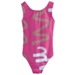 Doodle On Pink Kids  Cut-Out Back One Piece Swimsuit
