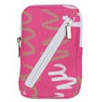 Doodle On Pink Belt Pouch Bag (Small)